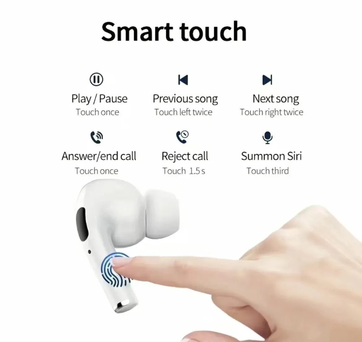 Airpods Air Pro 3rd Gen TWS (True Wireless Stereo) Bluetooth Earbuds Dual Earphones Headset (Connect With All Bluetooth Devices).BLUETOOTH hand free.