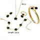 Fashion Alloy Jewelry Set Plum Blossom Five Leaf Flower Earing Girls Bracelet Jewelry Accessory Bracelet