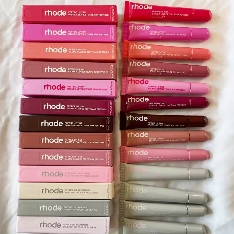 Rhode Lip Gloss – 8 shades SANTY TAN, Raspberry Jelly, Espresso, Peach Pit ,Guava Spritz , Ribbion Long-Lasting, Moisturizing, Non-Stick, – Plumping, Smooth, and Delicate for a Glass-Like Shine Rhode Dupe,Hydrating lipgloss