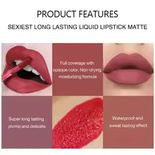 HANDAIYAN 6 PCS Lipstick Set Make-up for women Non stick Cup Waterproof Long lasting Cosmetics Korean makeup Matte lipstick
