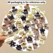 5/10/20/30pcs Beige Mixed Pack Small Clips, Cute Girl Accessories - Perfect for Daily Use & Special Occasions