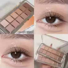 12-Color Low Saturation Eyeshadow Palette All Matte Tea Apricot Eye Makeup Palette Daily Earth Makeup Long Lasting Eye Shadows