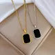 Korean Style Black Geometric Pendant Necklace Collar Neck Chain
