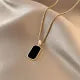 Korean Style Black Geometric Pendant Necklace Collar Neck Chain