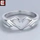EMPIRON Pack Of 3 Rings Hand Heart  Ring , Sterling Silver Ring , Silver Heart Ring, Best Friend , Friendship Rings Set