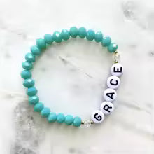 custom name Bracelet Couple Bracelets for women/men custom Handmade Natural Stones Beads letter Bracelet Charm Jewelry Gifts