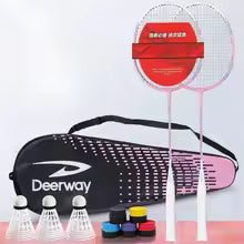 Badminton Set for Outdoor Backyard Games - 2 Badminton Rackets - 2 Shuttlecocks - Carry Bag - Complete Set for 2 Players