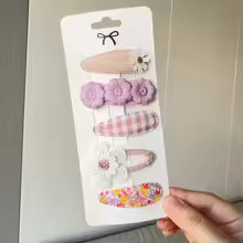 2025 Cute Flower Hairpins Set Children Baby Girls Kids Hair Clips Pin Barrettes Accessories Hairclip Headwear Headdress Ornament