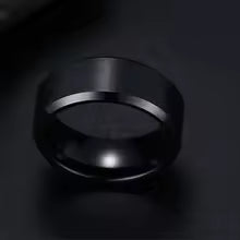 Titanium Pure Black Heavy Wait Ring For Any One Color Never Fade Never Rust