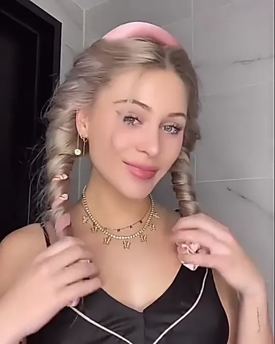 Heatless Curling Rod Headband No Heat Silk Curls Ribbon Hair Rollers Sleeping Soft Headband Lazy Hair Curlers Hair Styling Tools