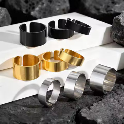 3PCS Black Ring Joint Finger Chain Adjustable Jewellery Anne aux for Men Women Gothic Anillos Aesthetic Anel Trend Accessories