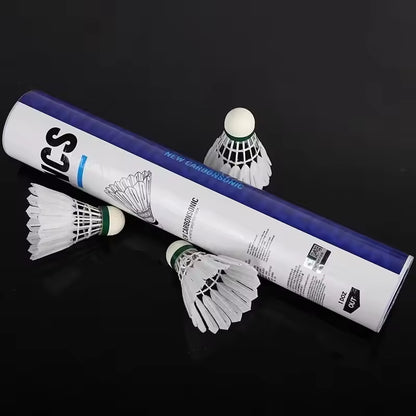New 12 pcs/tube badminton shuttlecocks NCS carbon sound artificial badminton flight stable and durable