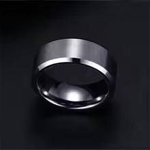 Titanium Pure Black Heavy Wait Ring For Any One Color Never Fade Never Rust