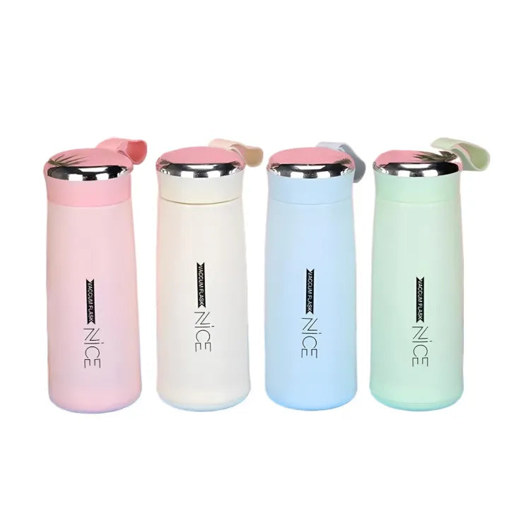 400 ML Insulted Water Bottle For Girls, Boys, Gym , Home Use And Travel Glass / Plastic Water Bottle Sport Water Bottle Double Walled Keep Water Cold /Hot ,Water Bottle For Gym, Plastic Leak Proof 1 Piece