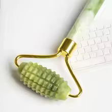 Jade Roller and Gua Sha Set-Facial Beauty Tools Massage Face Roller Skin Stone for Anti-face Aging Neck Wrinkles,Neck and Eye Treatment Roller for Face and Eyes