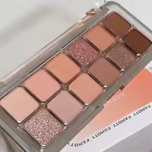 12-Color Low Saturation Eyeshadow Palette All Matte Tea Apricot Eye Makeup Palette Daily Earth Makeup Long Lasting Eye Shadows