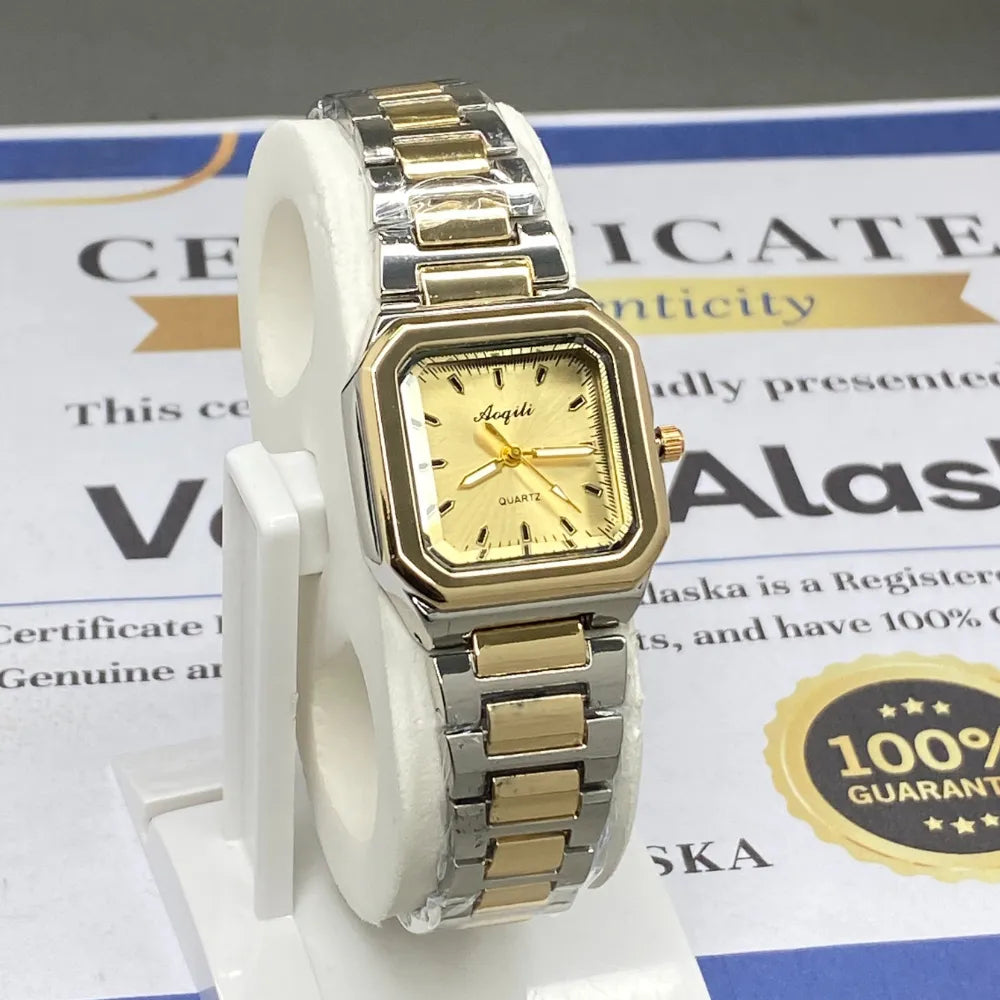 AQUILINE Fashion Women Luxury Stylish Girls watch Stainless-Steel Water-Resistant Female Watch for women Ladies