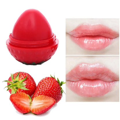Strawberry Shaped Lip Balm – Moisturizing &amp; Nourishing Gloss for Soft Lips – Fruity Scented