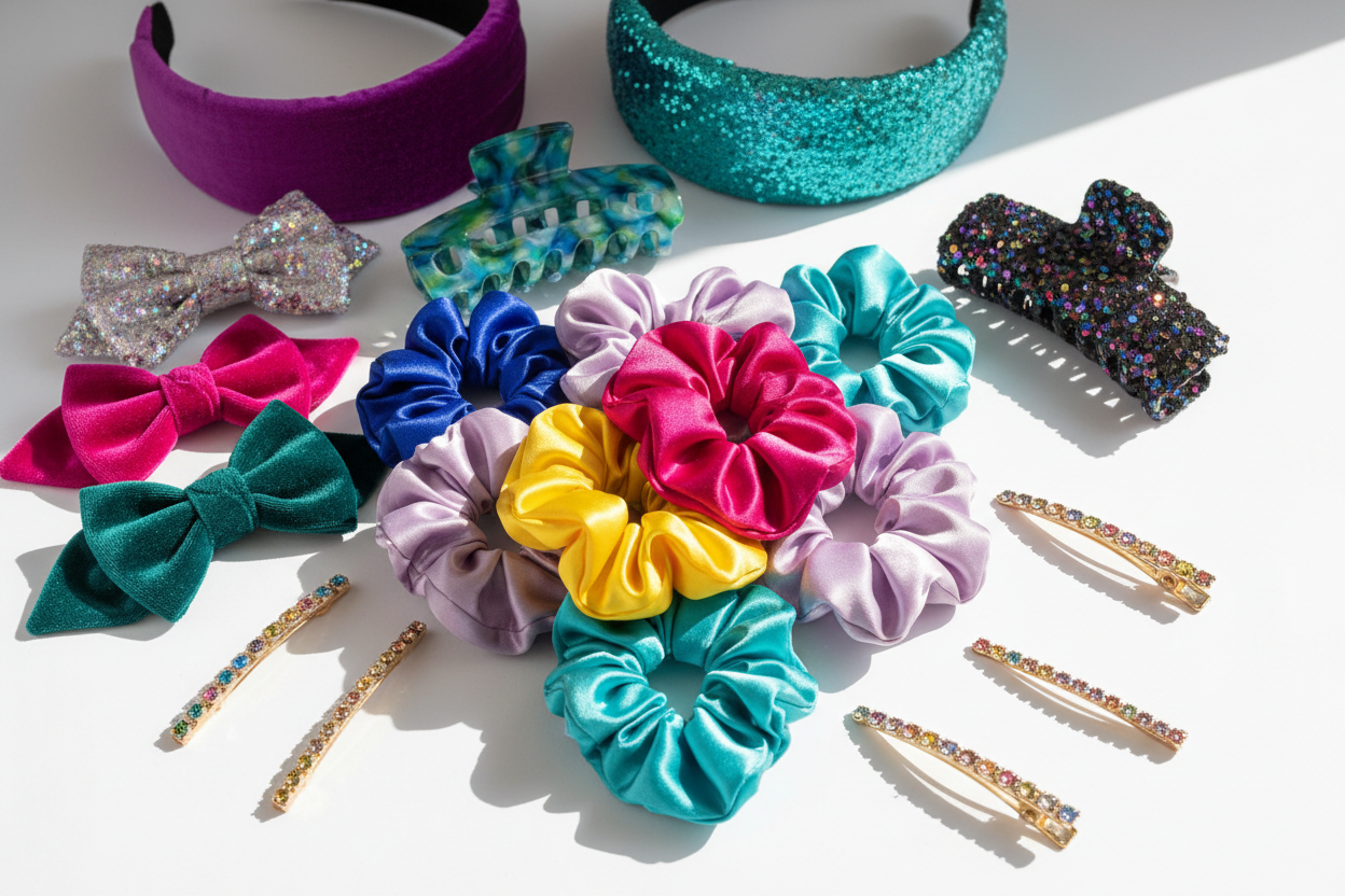 beautiful coloured hair accessories