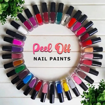 Pack of 3,6, 12, 24, 36 - Peel Off Nail Paints - Nail paint-Nail Paint/ Nail Polish, High Quality Peel Off Nail Paints / Peel Off Nail Polish