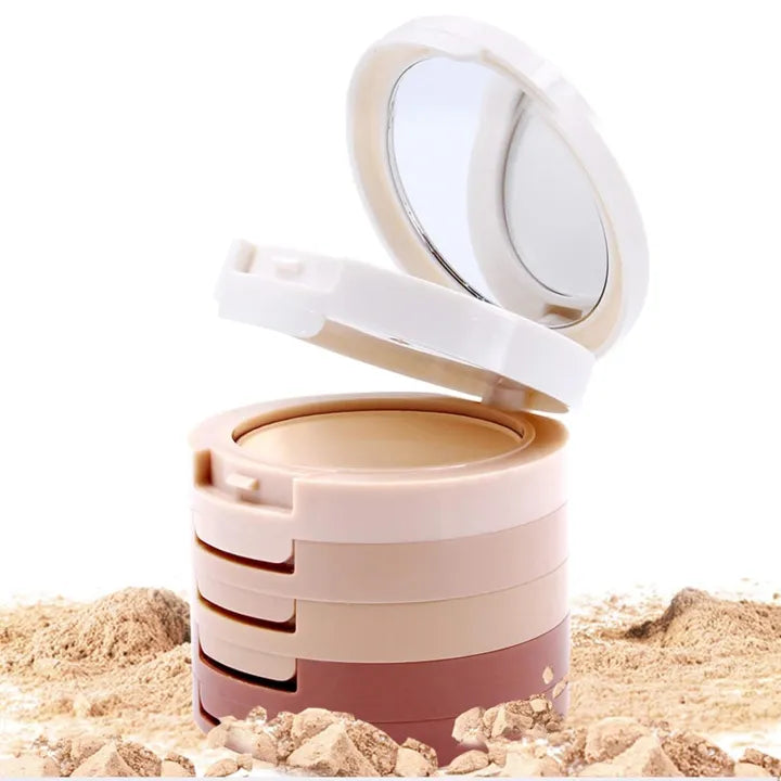 5 Colour Kit - 5 In 1 Compact Face Powder - Face Loose Finishing Face Powder Makeup